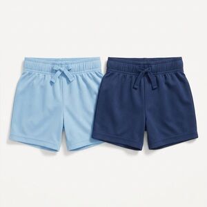 Carters Toddler Boys Lot x 2 Mesh Pull-On Shorts - Light Blue & Navy Size 2T
